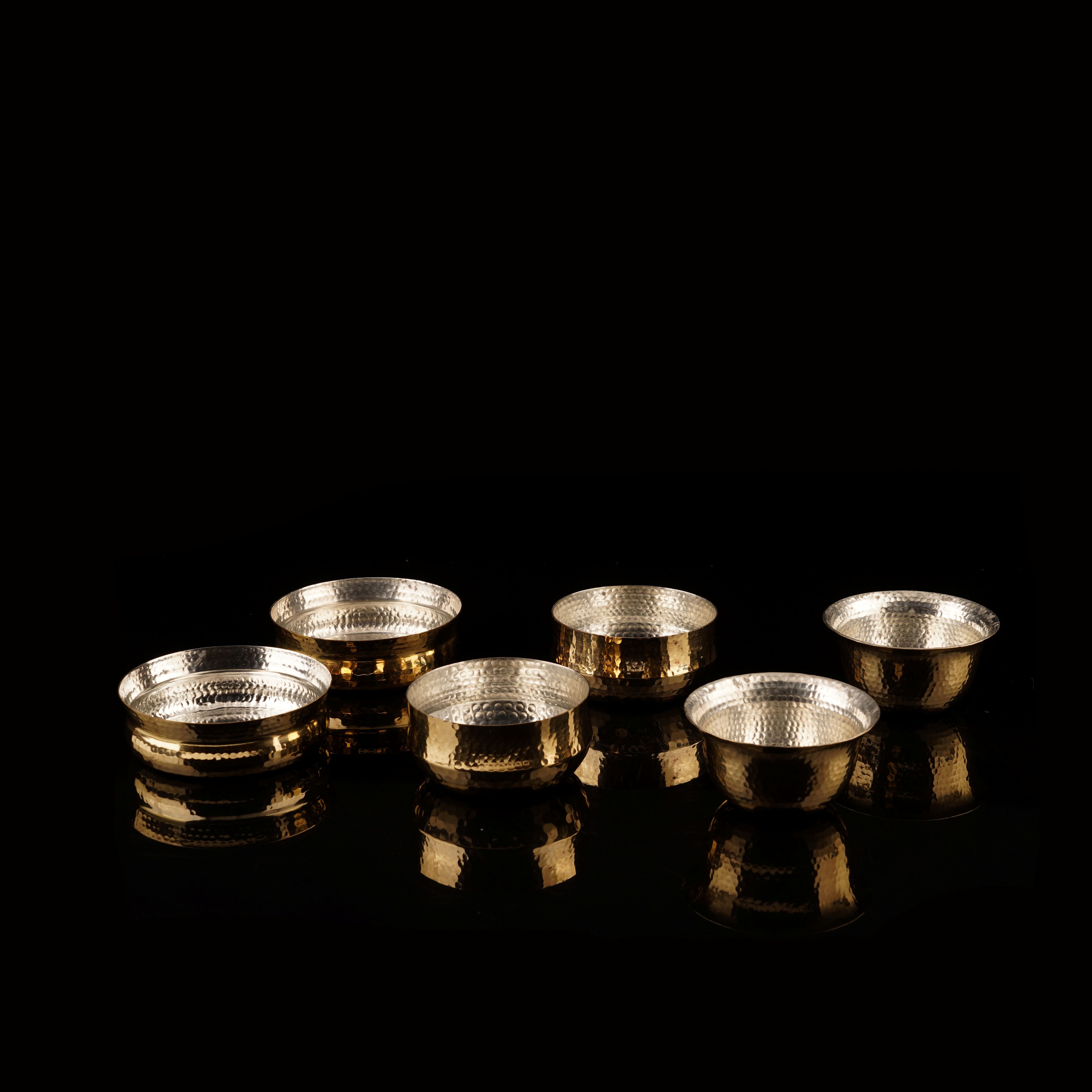 Hookka Katori Gold Kalai Set of 2